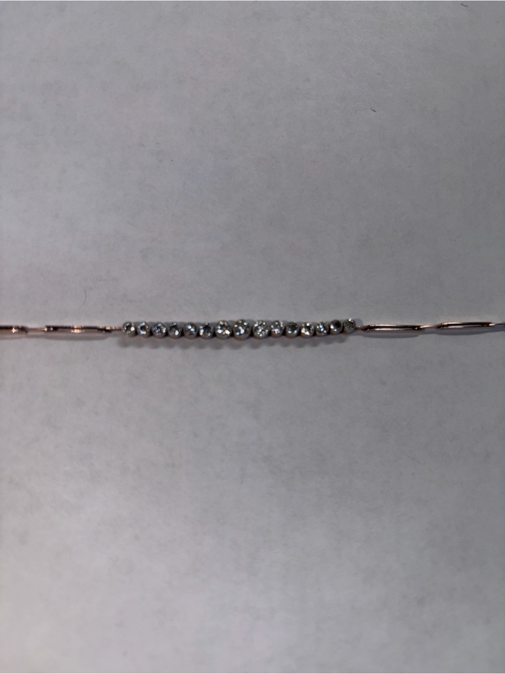 Diamond and gold antique station bracelet - Picture 6 of 16